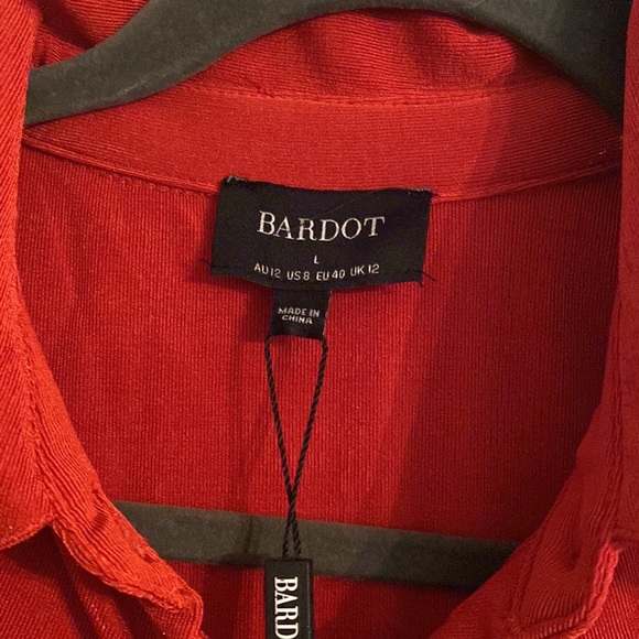 Bardot The Gathered Orange Long Sleeve Minidress - Picture 7 of 11